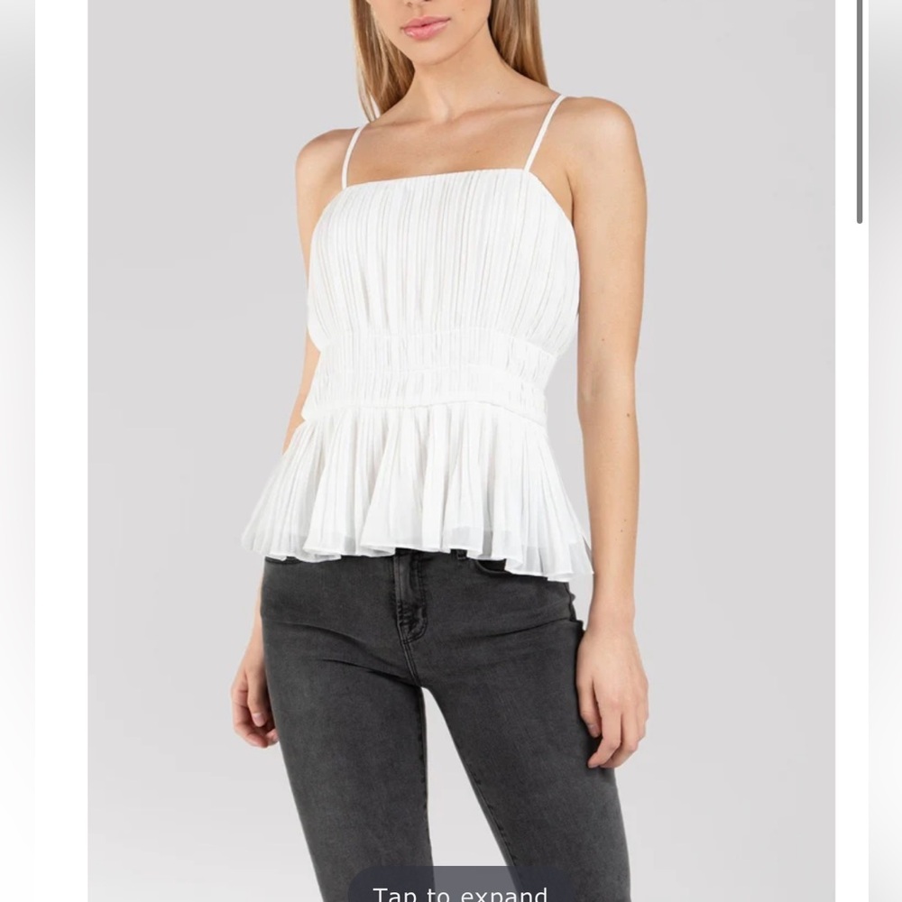 Naked Zebra White Camisole M